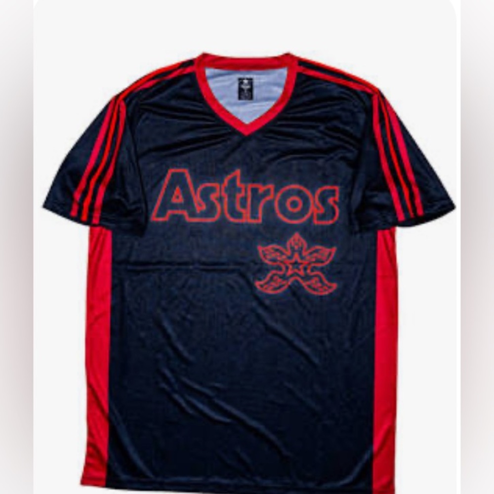 Astros Black and Red Sports Jersey